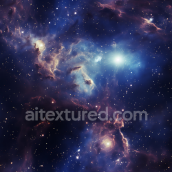 seamless Seamless 3D Space PBR Texture Featuring Glowing Nebula Clouds and Starfield texture 8k free download PBR