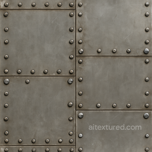 Riveted Iron Furniture Metal Surface seamless Furniture metal PBR texture