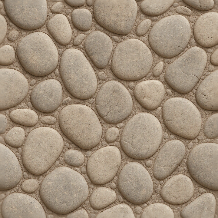 Pebble Stone Surface For Natural Rocky Floor And Wall Designs seamless PBR texture preview