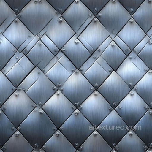 Steel Metal Texture Featuring Riveted Brushed Panels seamless Metal PBR texture