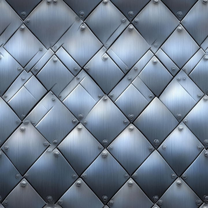 Steel Metal Featuring Riveted Brushed Panels seamless PBR texture preview