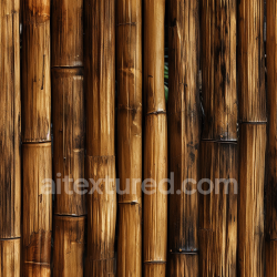 seamless Seamless 3D PBR Texture of Polished Dark Brown Bamboo Stalks with Natural Grain texture 8k free download PBR