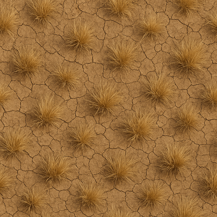 Dry Savanna seamless PBR texture preview