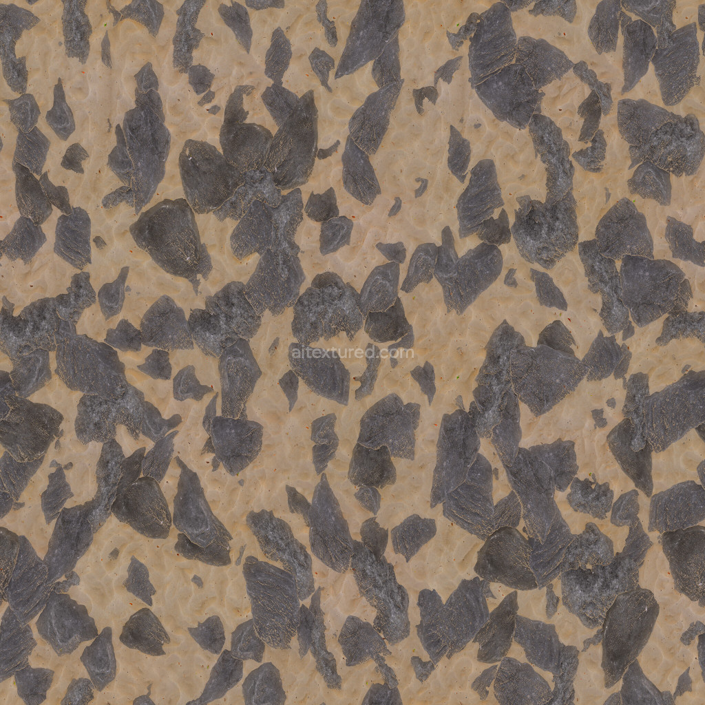 Seamless PBR rock texture with dark and light variations