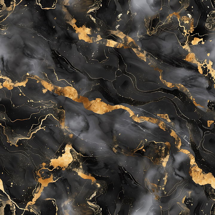 Black Marble with Luxurious Gold Veining and Polished Finish seamless PBR texture preview