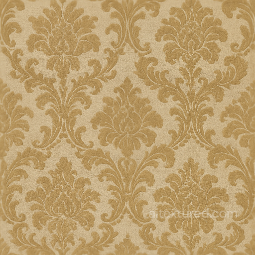 Wallpaper Showcasing Vintage Baroque Silk Jacquard Finish seamless Wallpaper PBR texture