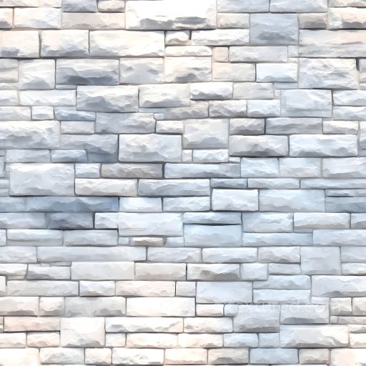Cracked White Stone Brick Wall PBR Texture with Rough Chipped Surface seamless Brick PBR texture