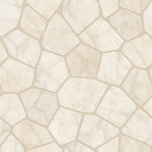 Seamless 3d texture pbr 8k marble fragments mosaic with neutral hues and polished stone finish