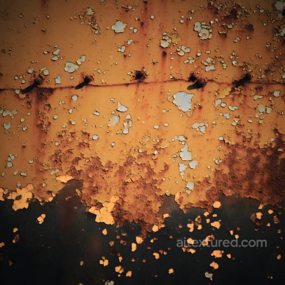 Rusty Metal PBR Texture Featuring Peeling Paint and Corrosion Holes Rust texture preview