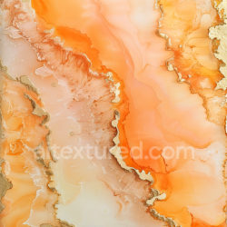 seamless Seamless 3D Alcohol Ink PBR Texture Featuring Vibrant Orange and Gold Veined Flows texture 8k free download PBR