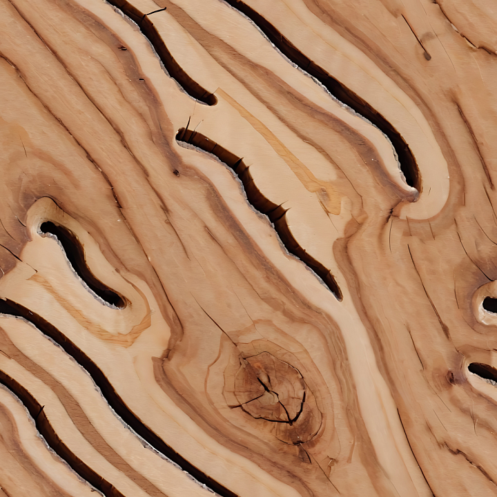 Grainy Natural Wood Planks with Knots and Cracks seamless PBR texture preview