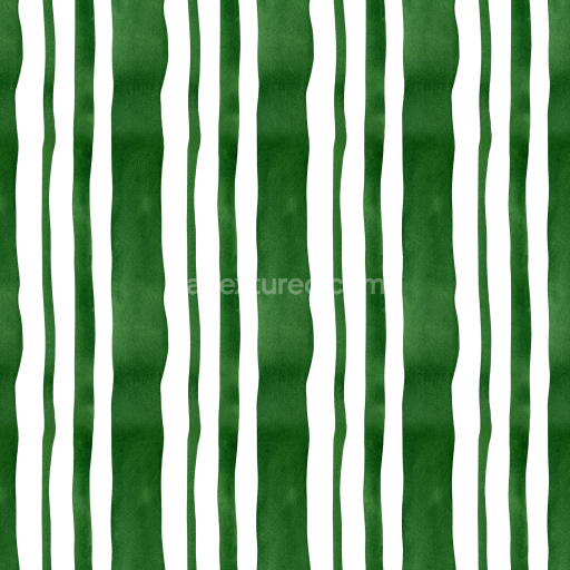 Seamless 3D PBR Texture of Organic Green Watercolor Stripe Fabric