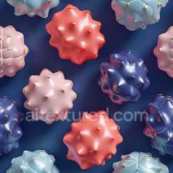 seamless Seamless 3D Inflated PBR Texture Featuring Colorful Soft Vinyl Bubble Clusters texture 8k free download PBR