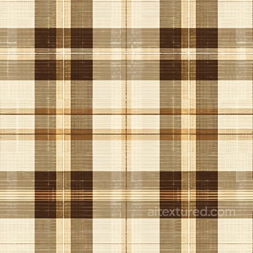 Seamless 4K PBR Plaid Textile Texture in Light and Dark Brown Tones texture preview