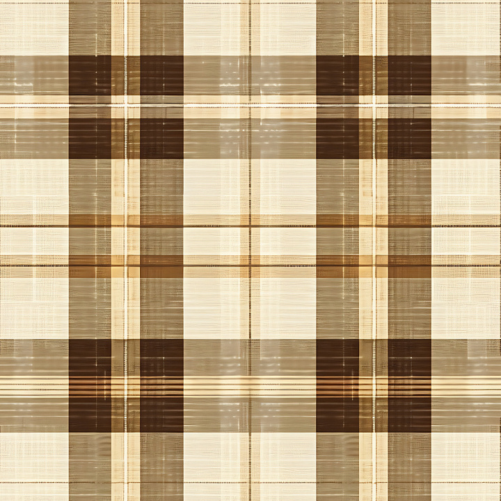 Plaid Textile in Light and Dark Brown Tones seamless PBR texture preview
