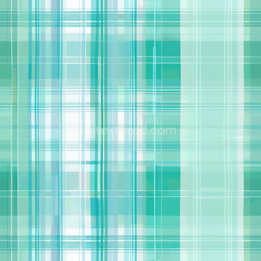 Seamless 3D PBR Texture of Aqua Blue Plaid Fabric with Soft Overlap Pattern