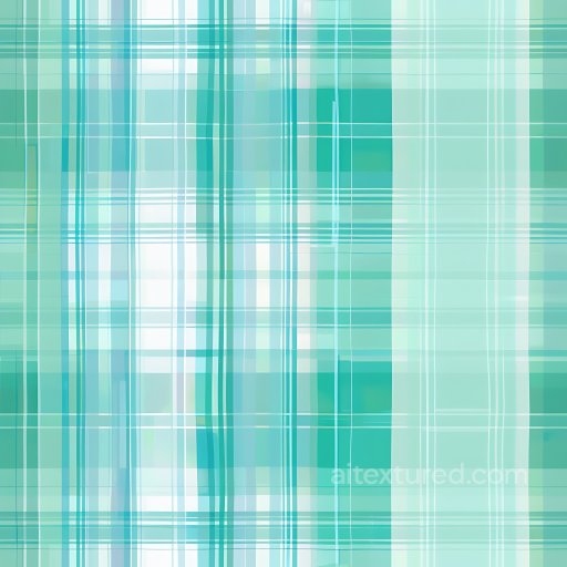 Seamless 3D Plaid Metal PBR Texture with Blue-Green Color Grid Pattern texture preview