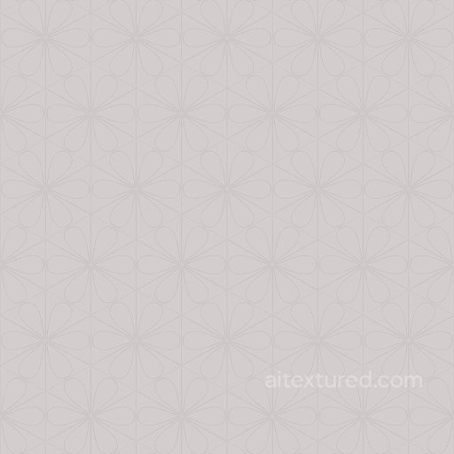 White Triangular Tile Texture with Flower Pattern | Free PBR seamless Tile PBR texture