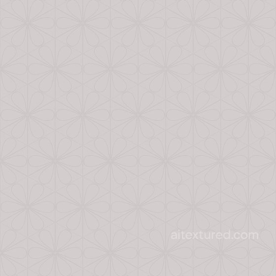 White Triangular Tile Texture with Flower Pattern | Free PBR Tile texture preview