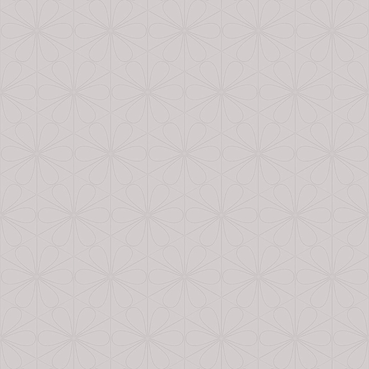 White Triangular Tile with Flower Pattern seamless PBR texture preview