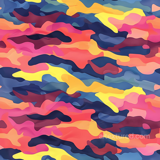 Camouflage Texture with Abstract Multicolor Organic Shapes Color Camouflage texture preview