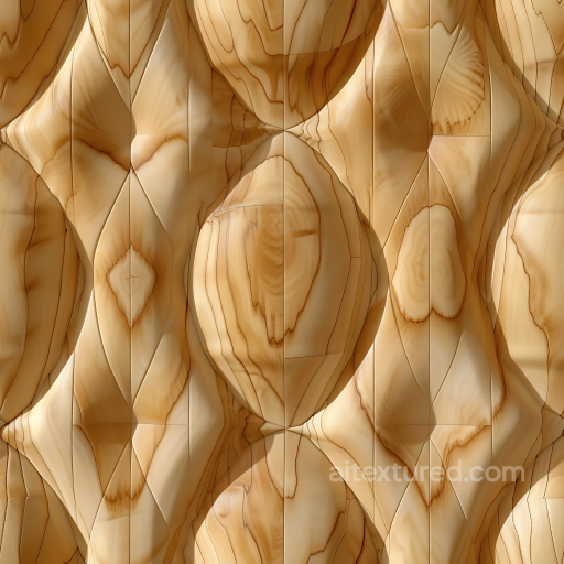 Pine Wood PBR Texture with Carved Geometric Panels and Smooth Grain seamless Wood PBR texture