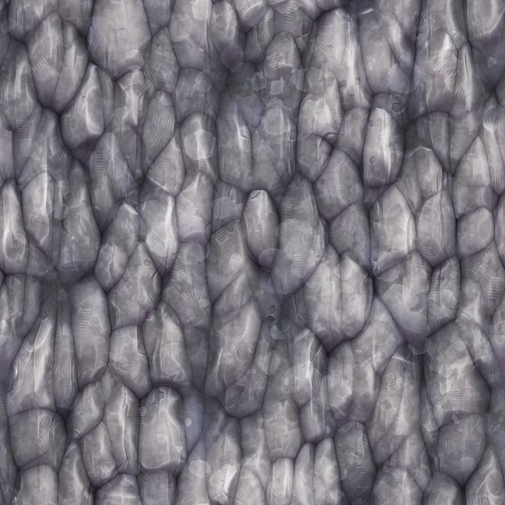 Stylized Cartoon Hand Painted Rock Stone seamless PBR texture preview