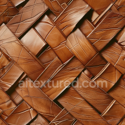 seamless Seamless 3D tan distressed leather weave PBR texture with natural wrinkles and grain texture 8k free download PBR