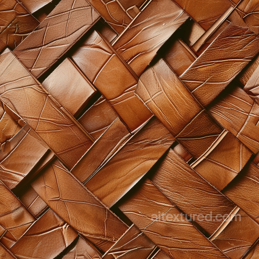 tan distressed leather weave PBR texture with natural wrinkles and grain seamless Leather PBR texture