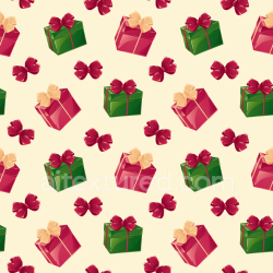 seamless Seamless 3D PBR Texture Featuring Red and Green Christmas Gift Boxes with Satin Bows texture 8k free download PBR