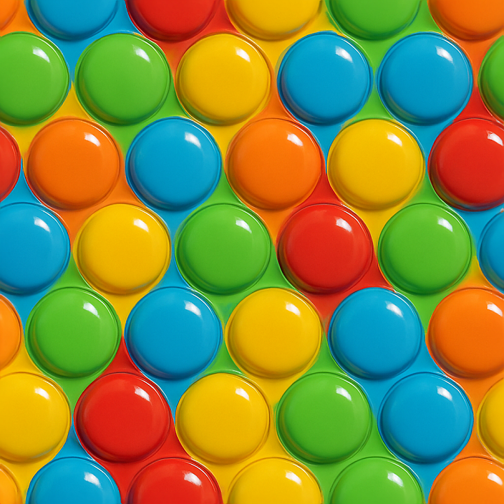Bubble Pattern Vacuum Formed Plastic Glossy Finish seamless PBR texture preview