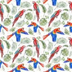Pattern Bundle - Seamless 3D PBR Pattern Texture Featuring Vibrant Tropical Parrots and Lush Greenery texture preview