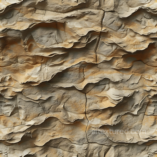 Weathered Sandstone Cliff Rock PBR Texture with Layered Erosion seamless Stone PBR texture