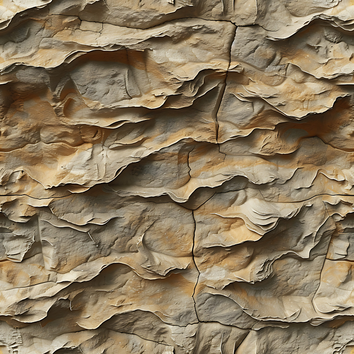 Weathered Sandstone Cliff Rock with Layered Erosion seamless PBR texture preview