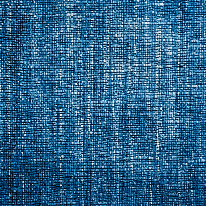 Cracked Denim Fabric with Blue and White Weave Pattern seamless PBR texture preview