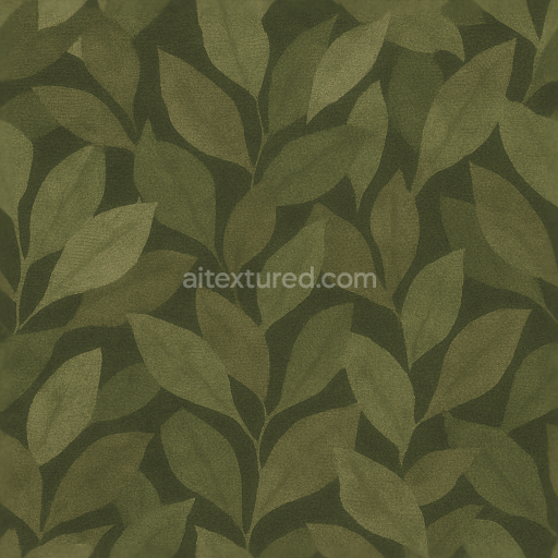 Seamless 3D Texture PBR 8K Leafy Motif Cotton Blend Camouflage Fabric