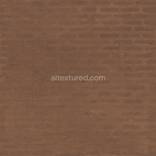 Brick Bricks Floor — Stenciled Brick Floor Damaged Dry Brick — PBR seamless 3D texture