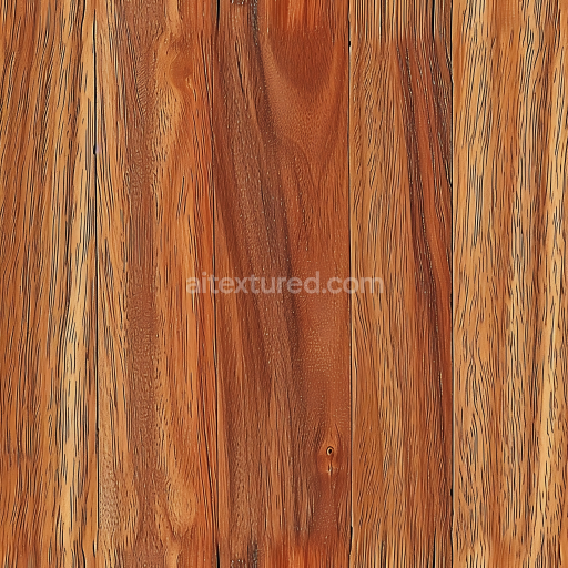 Seamless 3D PBR Teak Wood Planks Texture with Natural Grain and Warm Tones