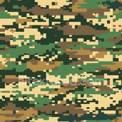 seamless Seamless 3D Digital Woodland Camouflage PBR Texture with Pixelated Pattern and Earth Tones texture 8k free download PBR