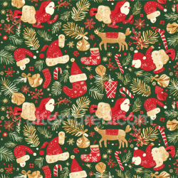 seamless Seamless 3D PBR Christmas Digital Paper Texture with Festive Motifs texture 8k free download PBR