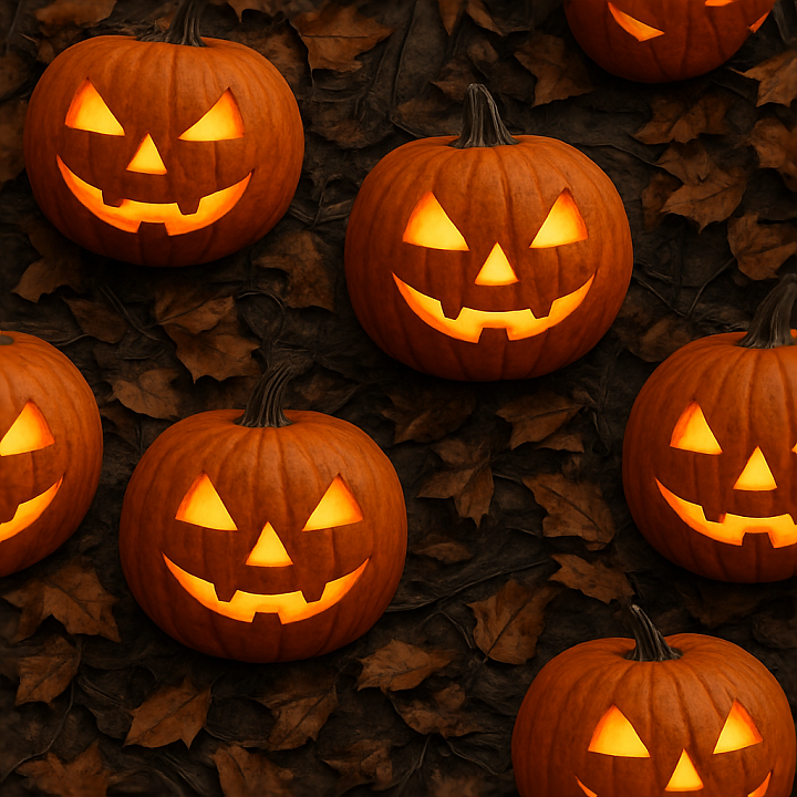 Pumpkin Skin Surface For Halloween Decoration seamless PBR texture preview