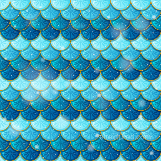 Blue Gradient Mermaid Scale Pattern Seamless Texture with Glossy Shine Mermaid Scale texture preview