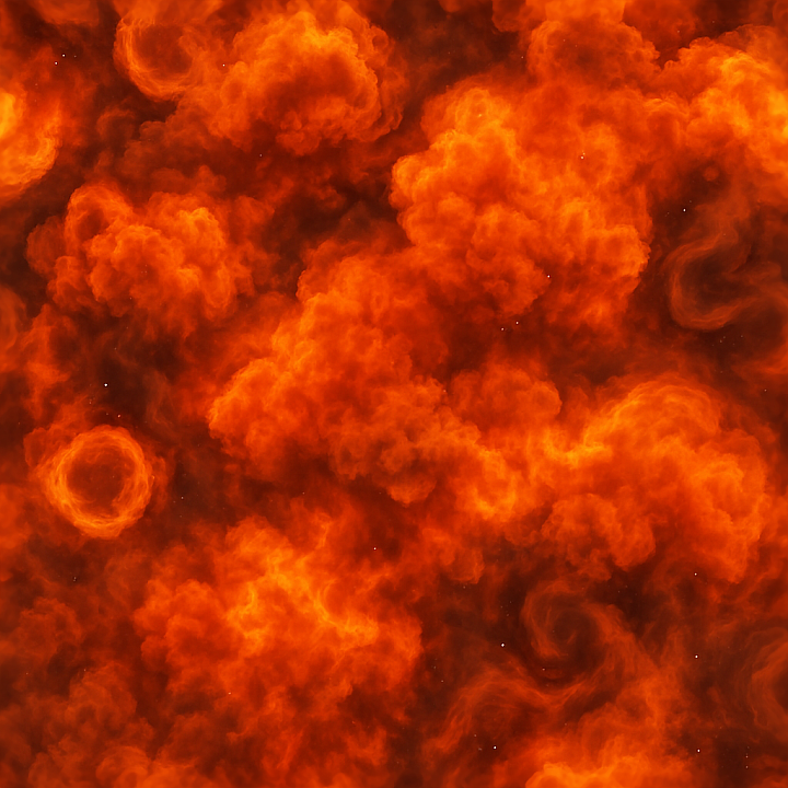 Of Smoke Rings With Fire Cloud And Blast Smoke Effects seamless PBR texture preview