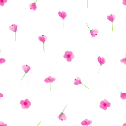 seamless Seamless 3D PBR Texture With Delicate Pink Watercolor Flowers on White texture 8k free download PBR