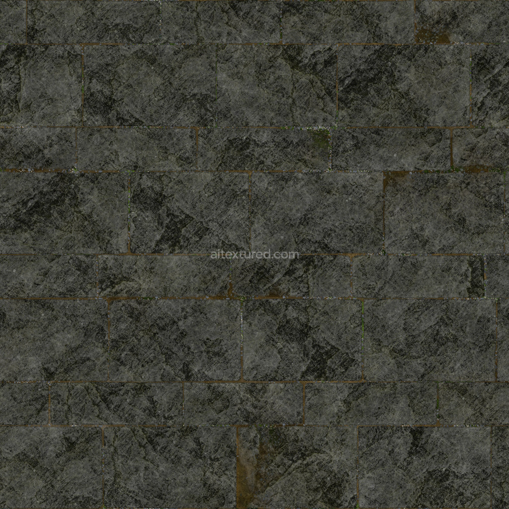 Seamless dark stone PBR texture for 3D applications