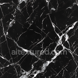 seamless Seamless 3D Black Marble PBR Texture Featuring Striking White Veins texture 8k free download PBR