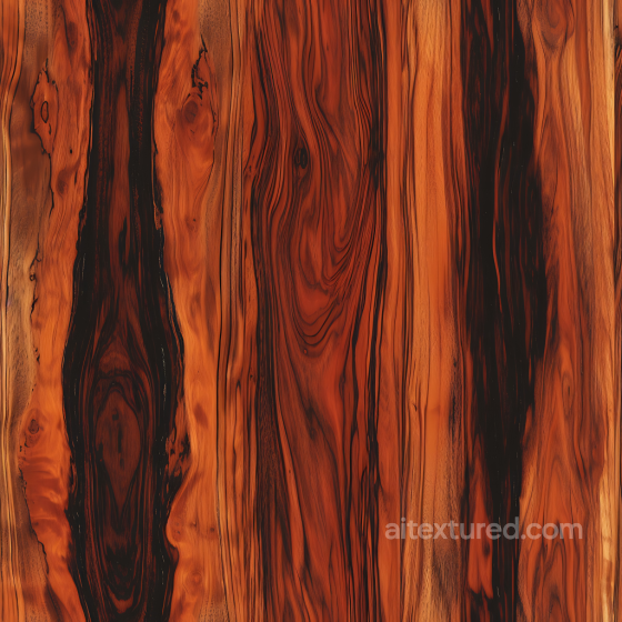 Exotic Wood Planks PBR Texture with Dramatic Dark Grain Patterns Wood texture preview