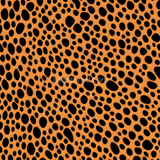 Seamless 3D PBR Leopard Print Texture with Orange and Black Pattern