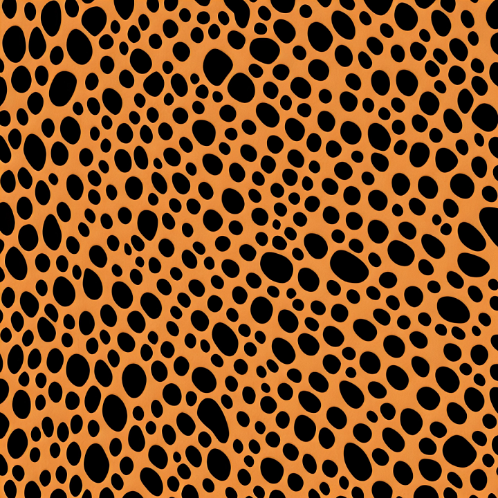 Leopard Print with Orange and Black Pattern seamless PBR texture preview