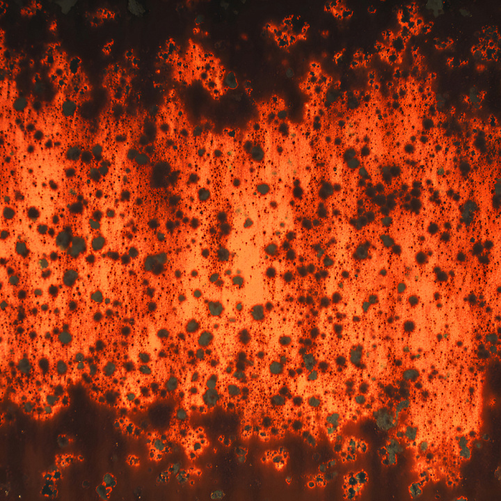 Rusty Metal with Corroded Holes and Dark Spots seamless PBR texture preview